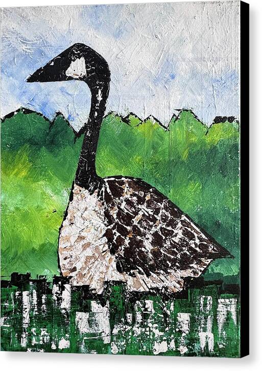Duck in Marsh - Canvas Print