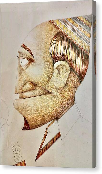 Man in Hat - Canvas Print