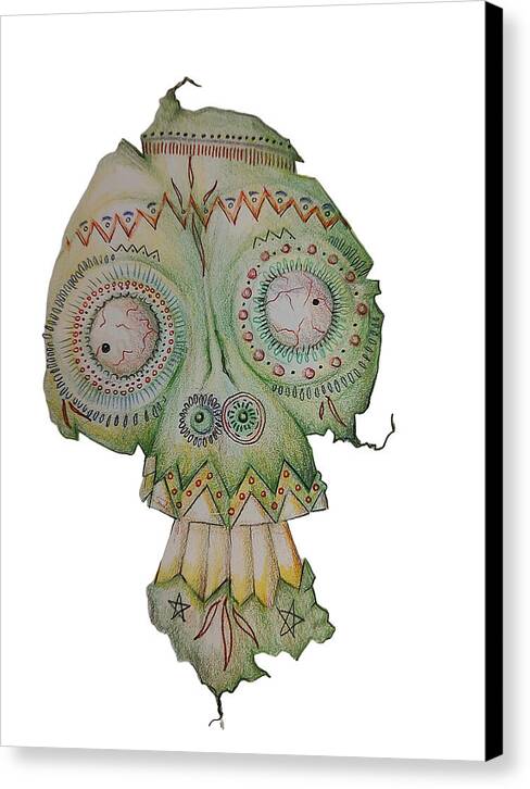 Skull with Hat - Canvas Print