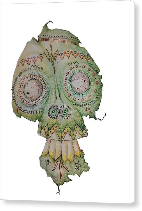 Skull with Hat - Canvas Print