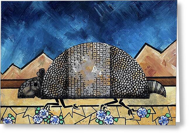 Blue Armadillo  - Greeting Card