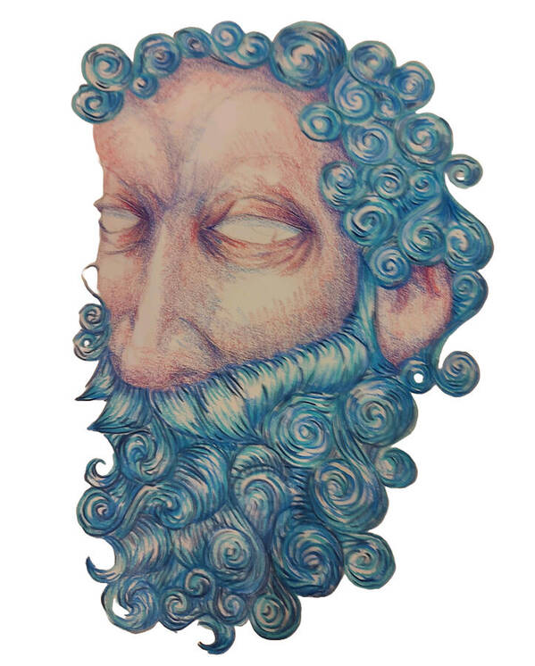 Curly Blue  - Art Print