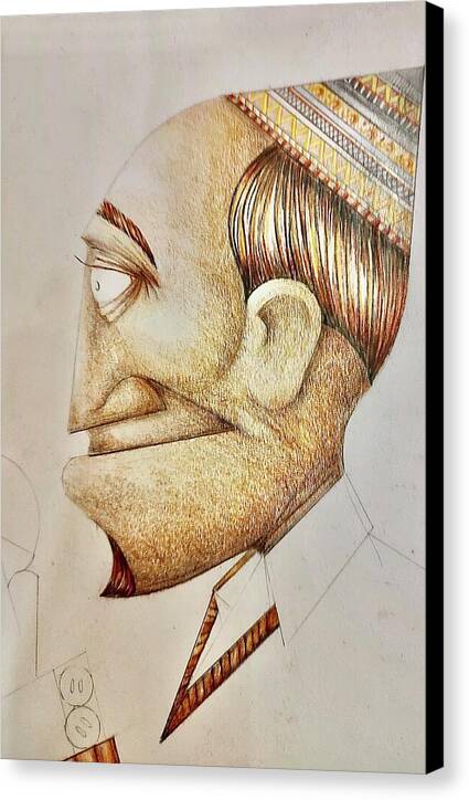 Man in Hat  - Canvas Print