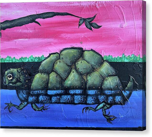 Running Turtle - Canvas Print