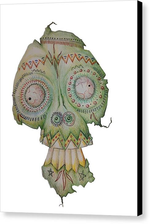 Skull with Hat  - Canvas Print